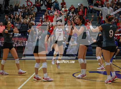 Thumbnail 2 in Pioneer vs. Mission Veterans Memorial (UIL 5A Region IV D2 Area Volleyball) photogallery.