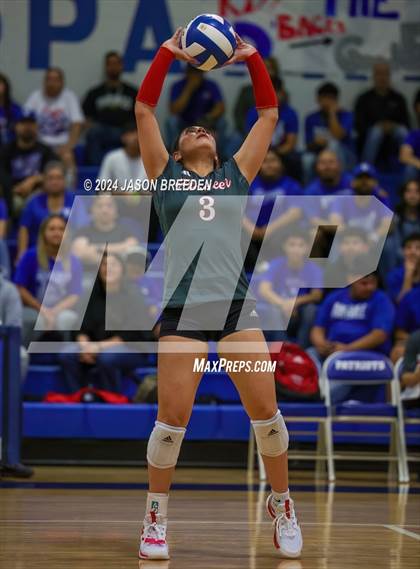 Thumbnail 2 in Pioneer vs. Mission Veterans Memorial (UIL 5A Region IV D2 Area Volleyball) photogallery.