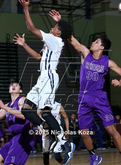 Thumbnail 3 in Cathedral vs. Maranatha (Huntington Park Tournament) photogallery.