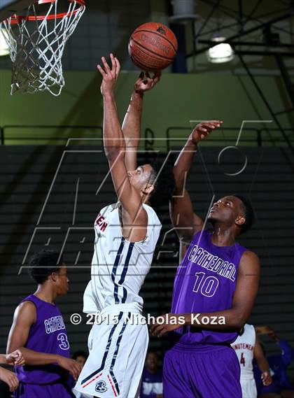 Thumbnail 1 in Cathedral vs. Maranatha (Huntington Park Tournament) photogallery.