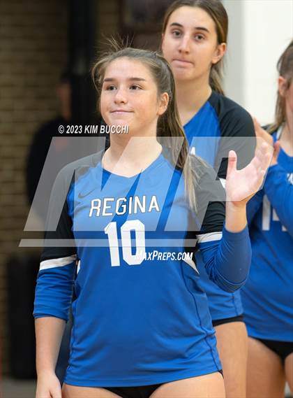 Thumbnail 2 in Regina vs St. Mary's Prep (CHSL Cardinal Quarterfinal) photogallery.