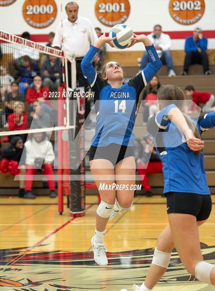 Thumbnail 1 in Regina vs St. Mary's Prep (CHSL Cardinal Quarterfinal) photogallery.