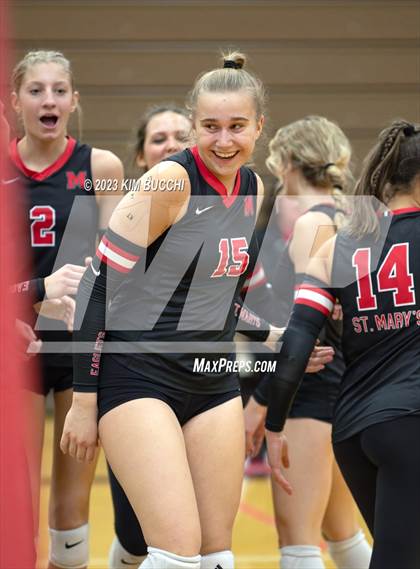 Thumbnail 3 in Regina vs St. Mary's Prep (CHSL Cardinal Quarterfinal) photogallery.