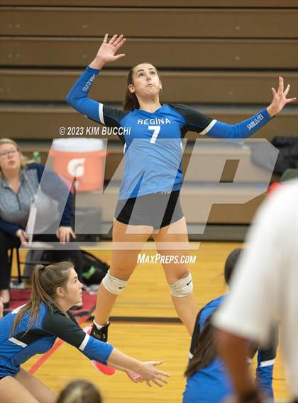 Thumbnail 1 in Regina vs St. Mary's Prep (CHSL Cardinal Quarterfinal) photogallery.