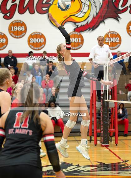Thumbnail 1 in Regina vs St. Mary's Prep (CHSL Cardinal Quarterfinal) photogallery.