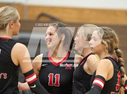Thumbnail 3 in Regina vs St. Mary's Prep (CHSL Cardinal Quarterfinal) photogallery.