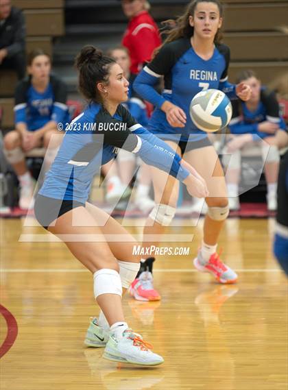 Thumbnail 2 in Regina vs St. Mary's Prep (CHSL Cardinal Quarterfinal) photogallery.