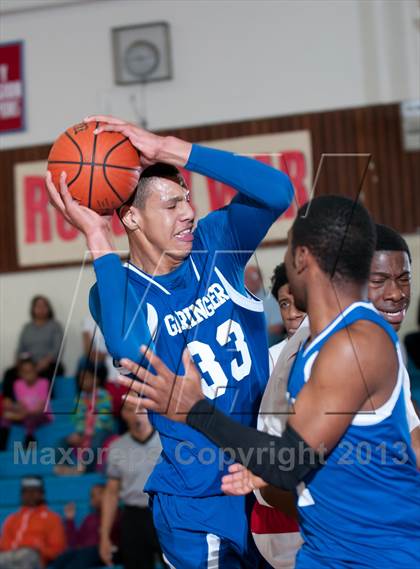 Thumbnail 1 in Garinger @ Olympic (NCHSAA 4A Playoff)  photogallery.