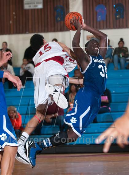 Thumbnail 1 in Garinger @ Olympic (NCHSAA 4A Playoff)  photogallery.