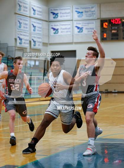 Thumbnail 1 in Grace vs. Intermountain Christian (Eagle Holiday Shootout) photogallery.