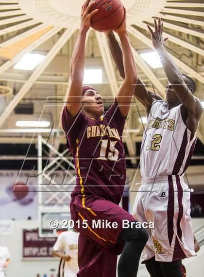 Thumbnail 1 in Christ the King vs Sacred Heart (Spalding HoopHall Classic) photogallery.