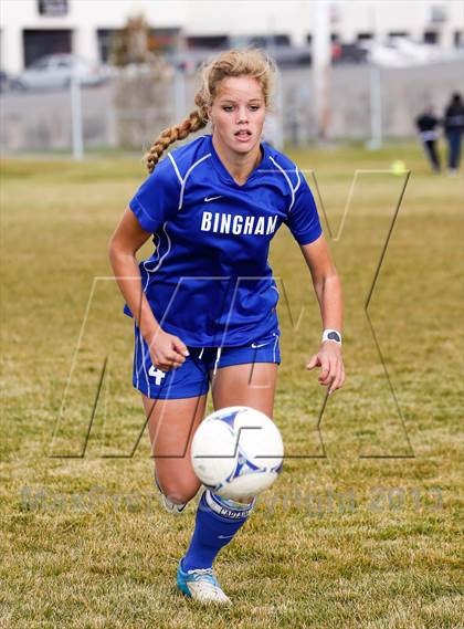 Thumbnail 2 in Bingham vs Hillcrest (UHSAA 5A First Round Playoff) photogallery.