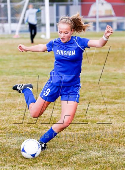 Thumbnail 3 in Bingham vs Hillcrest (UHSAA 5A First Round Playoff) photogallery.