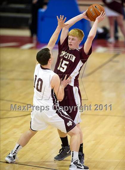 Thumbnail 1 in LaSalle Academy vs. Tiverton (RIIL State Round 1) photogallery.