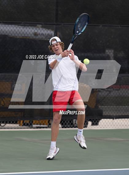 Thumbnail 1 in Tascosa vs Liberal Arts & Science Academy - Austin (UIL 5A Boys Singles State Quarterfinal) photogallery.