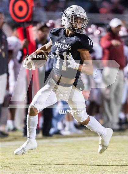 Thumbnail 2 in Norcross vs. Lowndes (GHSA 7ARound 2 Playoff) photogallery.