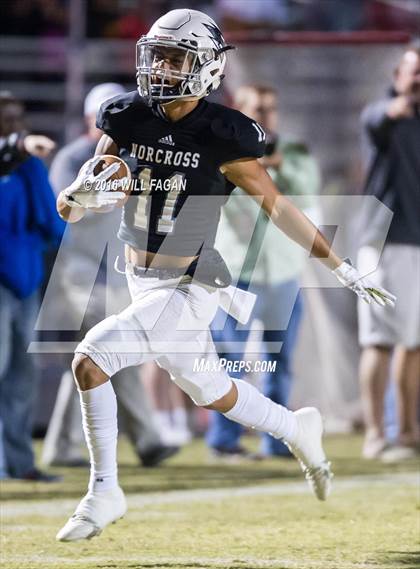 Thumbnail 3 in Norcross vs. Lowndes (GHSA 7ARound 2 Playoff) photogallery.