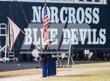 Thumbnail 3 in Norcross vs. Lowndes (GHSA 7ARound 2 Playoff) photogallery.