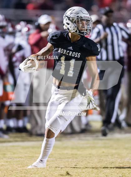 Thumbnail 1 in Norcross vs. Lowndes (GHSA 7ARound 2 Playoff) photogallery.