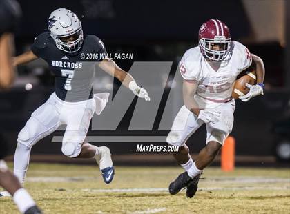Thumbnail 1 in Norcross vs. Lowndes (GHSA 7ARound 2 Playoff) photogallery.