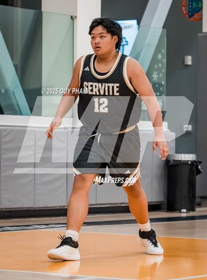 Thumbnail 1 in JV: Servite (Black) vs San Juan Hills photogallery.
