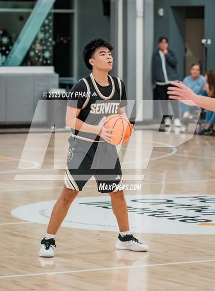 Thumbnail 2 in JV: Servite (Black) vs San Juan Hills photogallery.