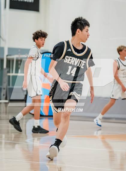 Thumbnail 1 in JV: Servite (Black) vs San Juan Hills photogallery.
