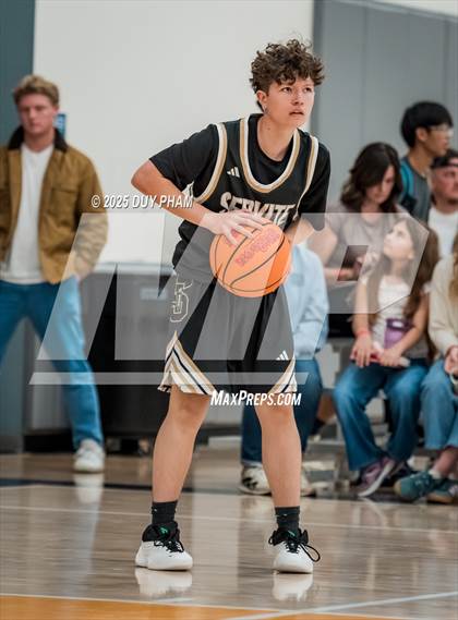Thumbnail 1 in JV: Servite (Black) vs San Juan Hills photogallery.