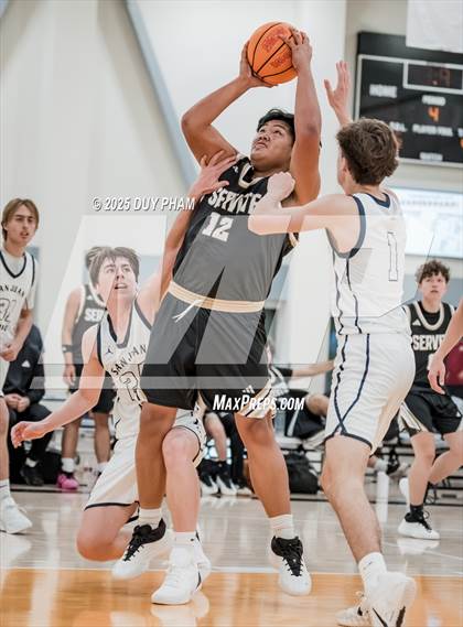 Thumbnail 3 in JV: Servite (Black) vs San Juan Hills photogallery.