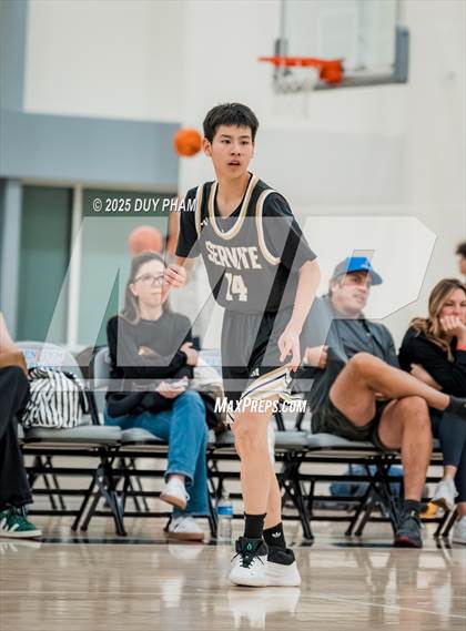 Thumbnail 1 in JV: Servite (Black) vs San Juan Hills photogallery.