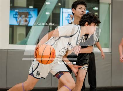 Thumbnail 2 in JV: Servite (Black) vs San Juan Hills photogallery.