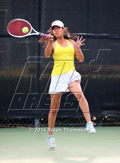 Thumbnail 2 in Saint Francis vs Rocklin (CIF NorCal  Regional Girls Tennis Championships) photogallery.