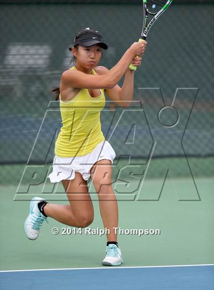 Thumbnail 3 in Saint Francis vs Rocklin (CIF NorCal  Regional Girls Tennis Championships) photogallery.