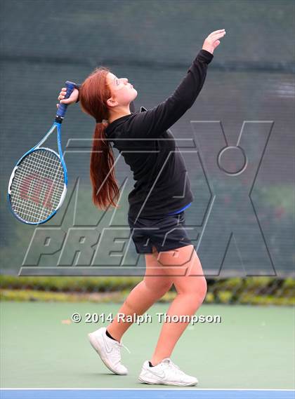 Thumbnail 3 in Saint Francis vs Rocklin (CIF NorCal  Regional Girls Tennis Championships) photogallery.