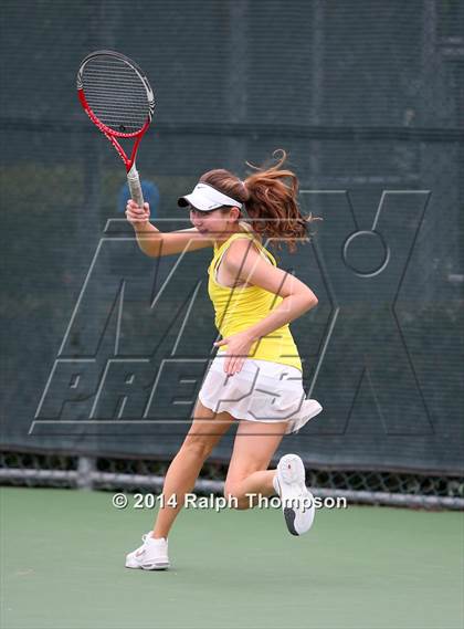 Thumbnail 3 in Saint Francis vs Rocklin (CIF NorCal  Regional Girls Tennis Championships) photogallery.