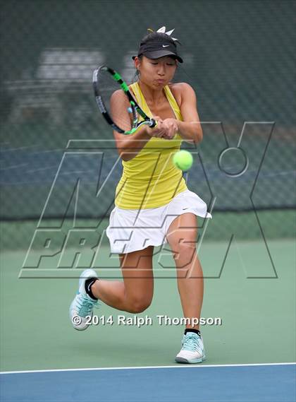 Thumbnail 2 in Saint Francis vs Rocklin (CIF NorCal  Regional Girls Tennis Championships) photogallery.