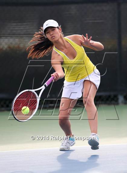 Thumbnail 2 in Saint Francis vs Rocklin (CIF NorCal  Regional Girls Tennis Championships) photogallery.