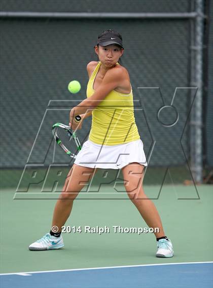 Thumbnail 2 in Saint Francis vs Rocklin (CIF NorCal  Regional Girls Tennis Championships) photogallery.