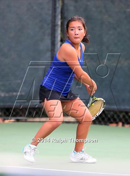 Thumbnail 2 in Saint Francis vs Rocklin (CIF NorCal  Regional Girls Tennis Championships) photogallery.