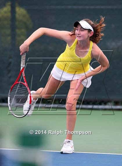 Thumbnail 2 in Saint Francis vs Rocklin (CIF NorCal  Regional Girls Tennis Championships) photogallery.