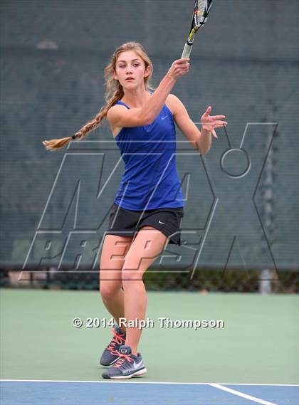 Thumbnail 3 in Saint Francis vs Rocklin (CIF NorCal  Regional Girls Tennis Championships) photogallery.