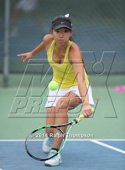 Thumbnail 3 in Saint Francis vs Rocklin (CIF NorCal  Regional Girls Tennis Championships) photogallery.