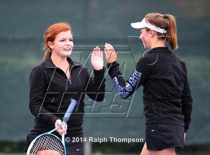 Thumbnail 2 in Saint Francis vs Rocklin (CIF NorCal  Regional Girls Tennis Championships) photogallery.