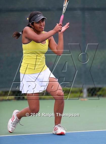 Thumbnail 2 in Saint Francis vs Rocklin (CIF NorCal  Regional Girls Tennis Championships) photogallery.