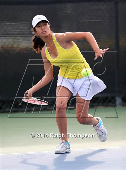 Thumbnail 3 in Saint Francis vs Rocklin (CIF NorCal  Regional Girls Tennis Championships) photogallery.