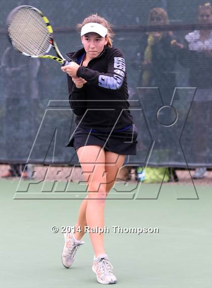 Thumbnail 3 in Saint Francis vs Rocklin (CIF NorCal  Regional Girls Tennis Championships) photogallery.