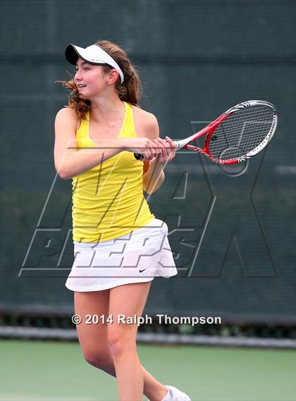 Thumbnail 2 in Saint Francis vs Rocklin (CIF NorCal  Regional Girls Tennis Championships) photogallery.