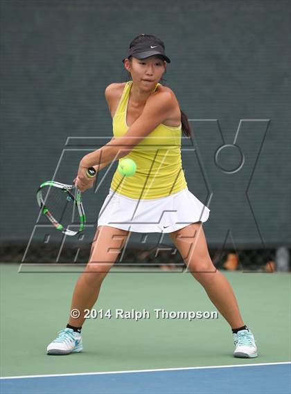 Thumbnail 3 in Saint Francis vs Rocklin (CIF NorCal  Regional Girls Tennis Championships) photogallery.