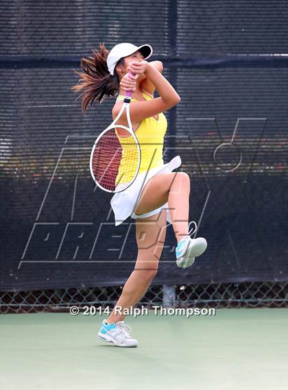 Thumbnail 3 in Saint Francis vs Rocklin (CIF NorCal  Regional Girls Tennis Championships) photogallery.