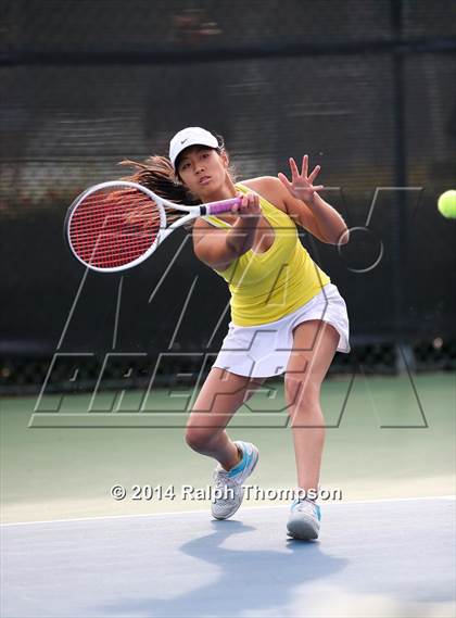 Thumbnail 3 in Saint Francis vs Rocklin (CIF NorCal  Regional Girls Tennis Championships) photogallery.